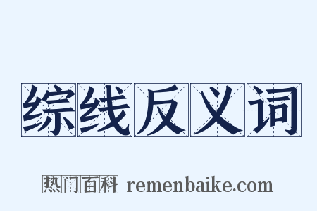 综线反义词是什么意思的图片